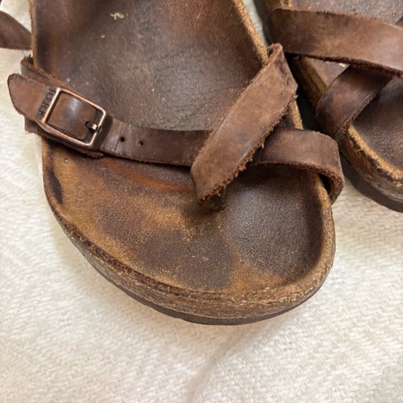 Birkenstock Yara  Brown Leather Ankle Strap Sandals - Picture 4 of 9
